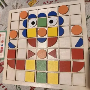Ontvangen Houten Geometrische Vorm Mozaïek Puzzel van klant C****r.