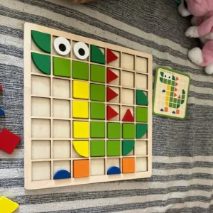 Ontvangen Houten Geometrische Vorm Mozaïek Puzzel van klant K***e.