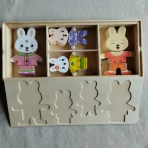 Ontvangen Houten Verkleed Puzzelset van klant P****n.