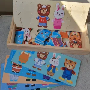 Ontvangen Houten Verkleed Puzzelset van klant M*****d.
