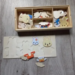 Ontvangen Houten Verkleed Puzzel Set van klant T***e.