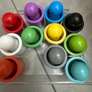 Ontvangen Peg Dolls in Cups Montessori Kleur Sorteer Speelgoed van klant A***n.