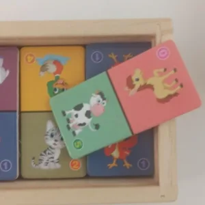 Ontvangen Houten Dier Domino Spel Set van klant S****a.