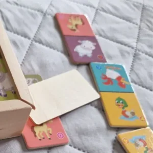 Houten Dier Domino Spelset ontvangen van klant T***y.