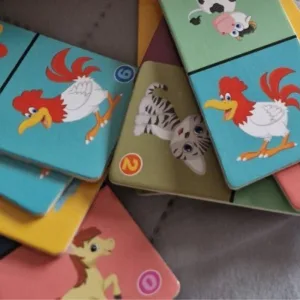 Houten Dier Domino Spel Set ontvangen van klant M****z.
