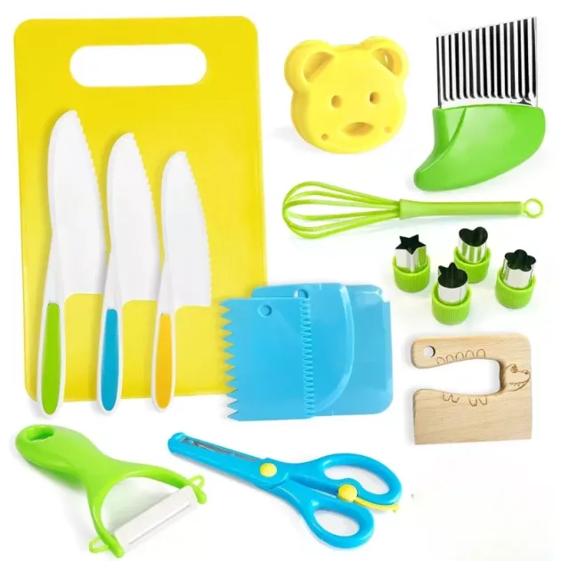 kinderkeukenset, speelkeuken, montessori keukengereedschap, montessori kookset