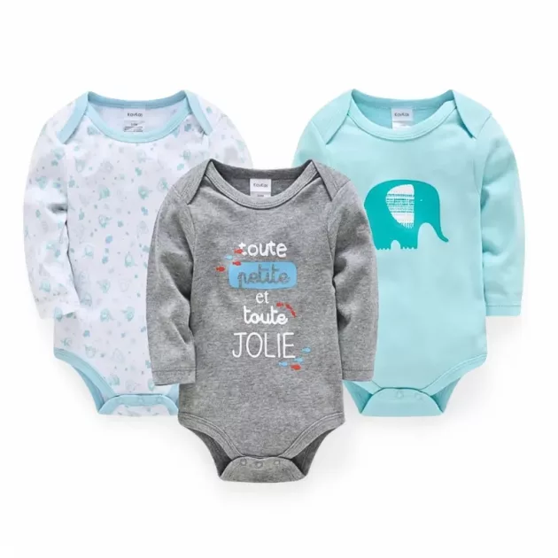 body met lange mouwen, katoenen body, newborn body