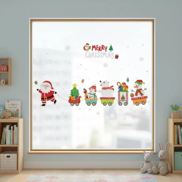 christmas window stickers, christmas decals, christmas window decoration