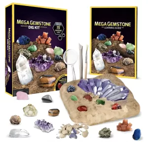 gemstone book, gem dig kit, gemstone kit