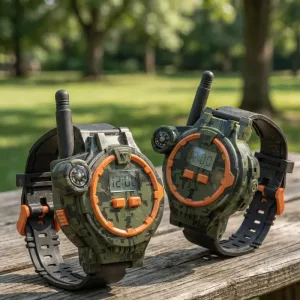 2 stuks oplaadbare walkietalkie horloges voor kinderen met LED, tweewegsradio