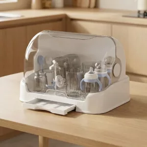 Opbergdoos en Droogrek voor Babyflessen