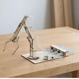 DIY Houten Hydraulische Mechanische Arm Model Wetenschapsexperiment Bouwspeelgoed voor Kinderen