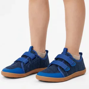 Klittenband brede barefoot schoenen ademende mesh sneakers voor kinderen