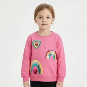 Schattige katoenen sweatshirt met lange mouwen voor kinderen