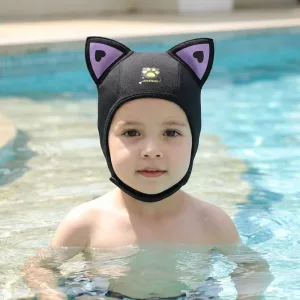 Neopreen zwemkap met kattenoortjes voor kinderen