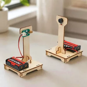 DIY houten infrarood alarmmodel wetenschappelijk experiment STEM-speelgoed