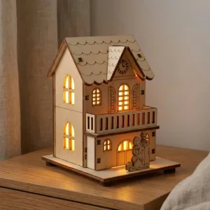 Houten LED-huis woondecoratie